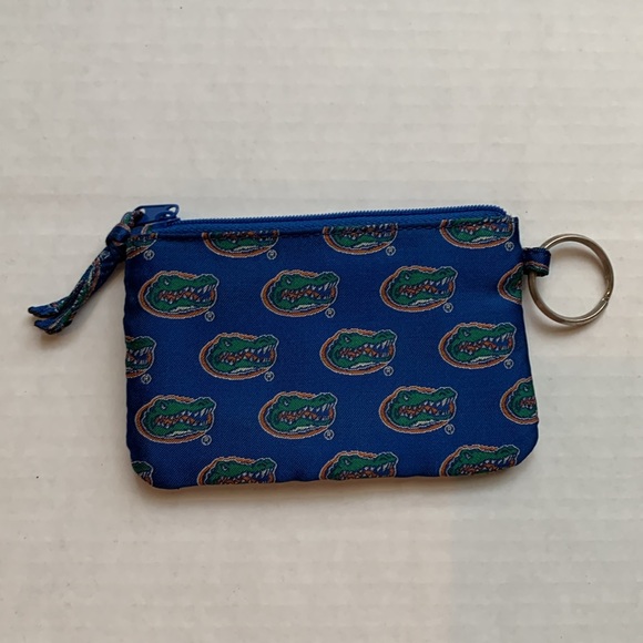 NWOT Florida Gators UF Keychain ID Wallet Zippered Coin Purse NCAA Football - Picture 2 of 5